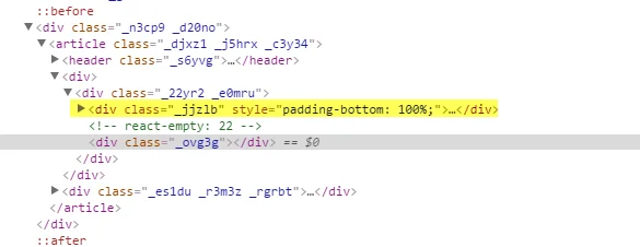 kiểm tra phần tử instagram