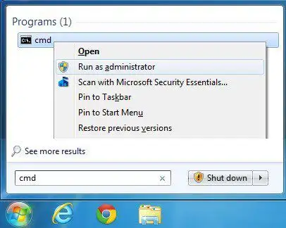 chạy với tư cách quản trị viên