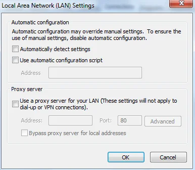 cài đặt tự động phát hiện