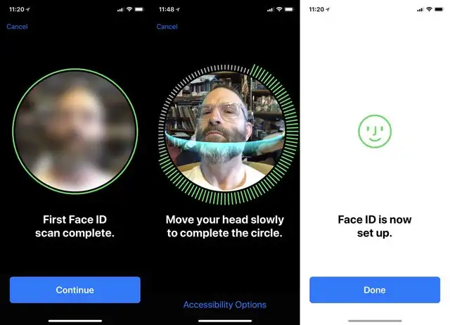 Thiết lập Face ID