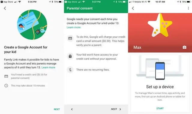 Thiết lập Family Link