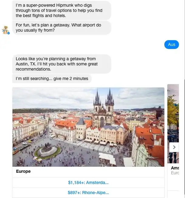 Tìm kiếm và đặt chuyến du lịch qua Hipmunk