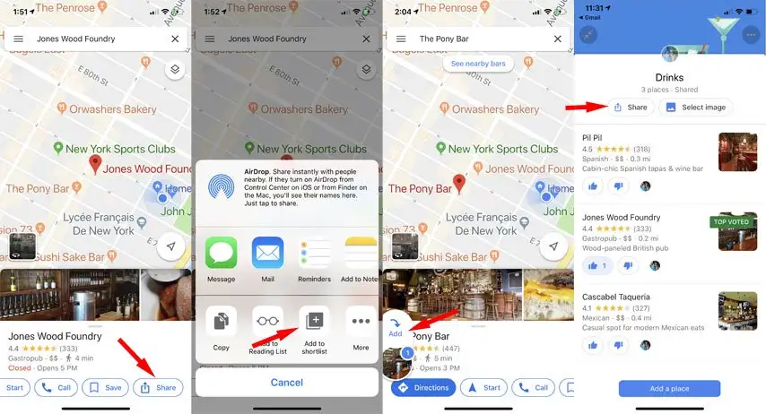 Google Maps: Tổ chức một hoạt động nhóm