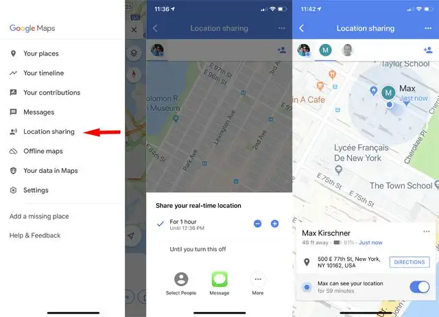 Google Maps: Chia sẻ vị trí