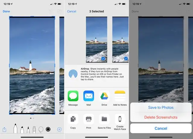Công cụ ảnh chụp màn hình iOS 12