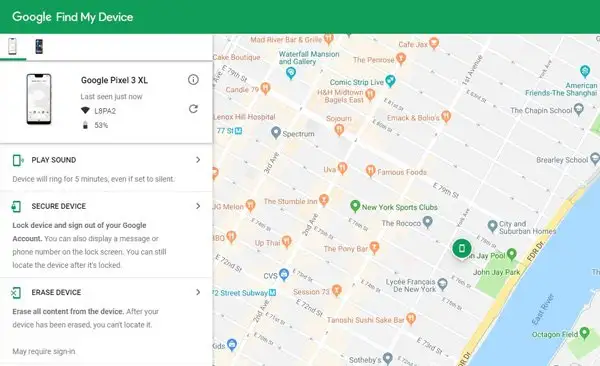 Google Tìm thiết bị của tôi
