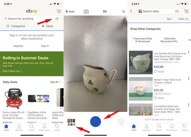 Tìm kiếm hình ảnh trên Ebay