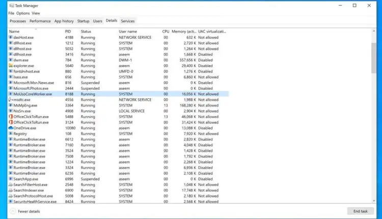 MoUsoCoreWorker.exe là gì và nó có an toàn không?

