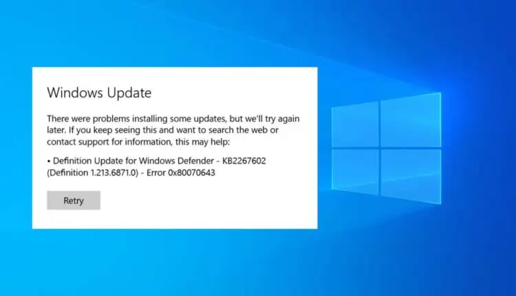 10 cách tốt nhất để sửa lỗi cập nhật Windows 0x80070643
