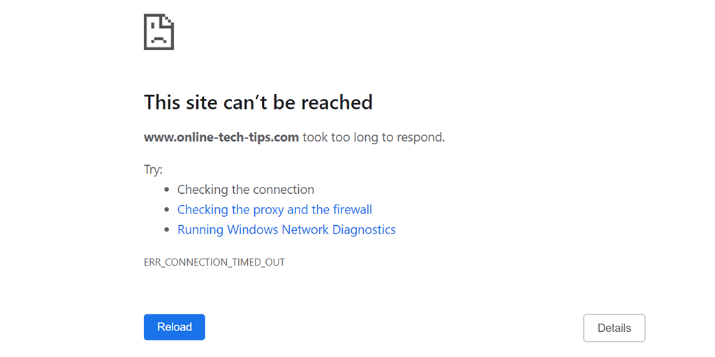 Cach khac phuc loi Chrome err connection timed out